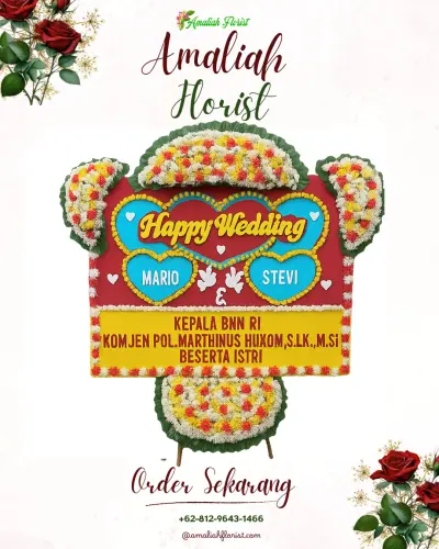 Karangan Papan Bunga Pernikahan di Tenajar Lor